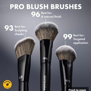 Sephora Pro Blush Brushes Set - Black and Brown
